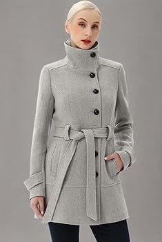 Amazon.com: BGSD Women Boucle Wool Belted Belted Walking